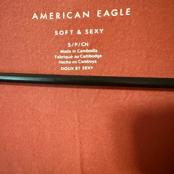 American Eagle Outfitters Orange Short Sleeve Relaxed Tee - Picture 5 of 5